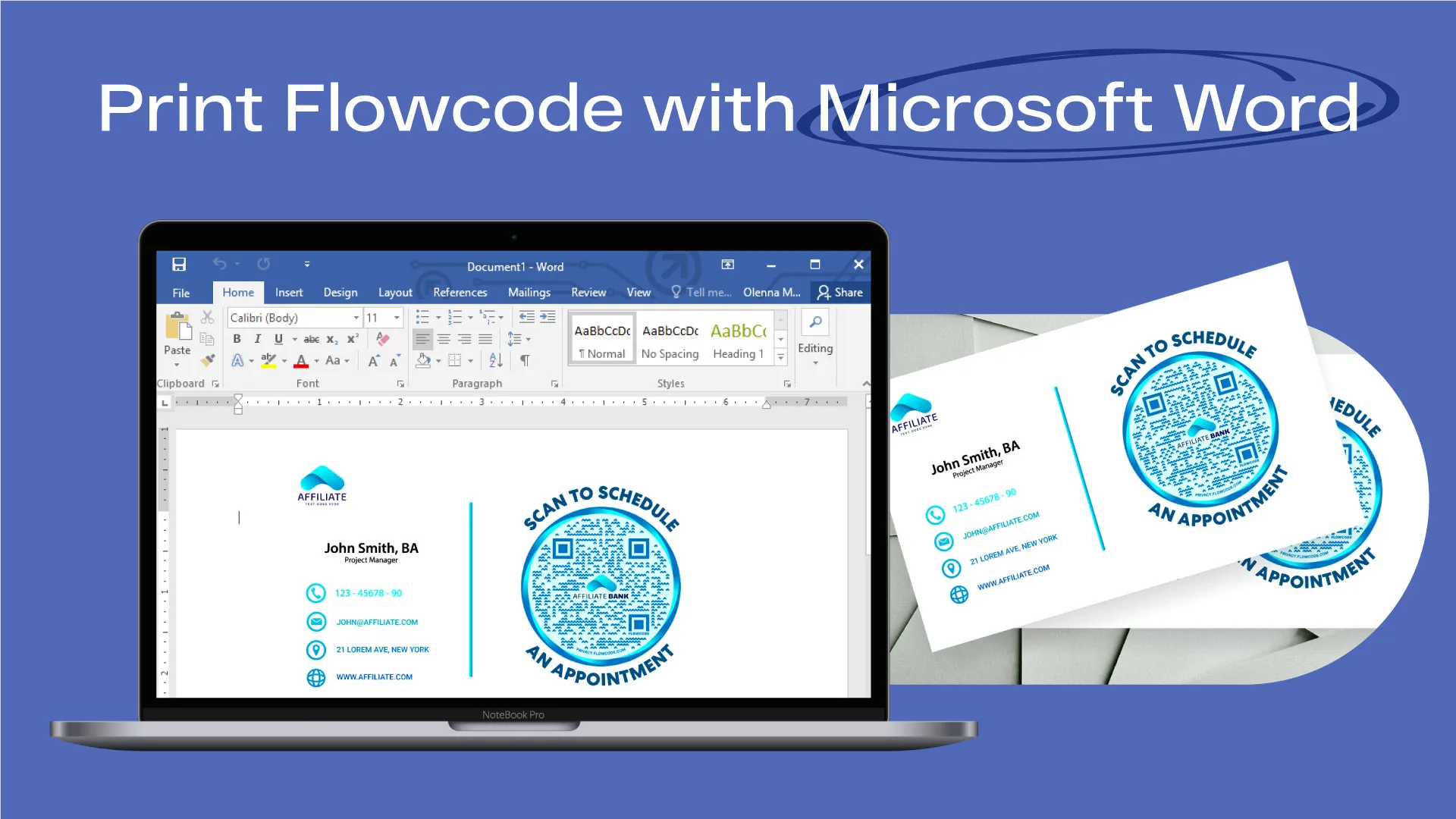 How To Format & Print Your Flowcode with Microsoft Word