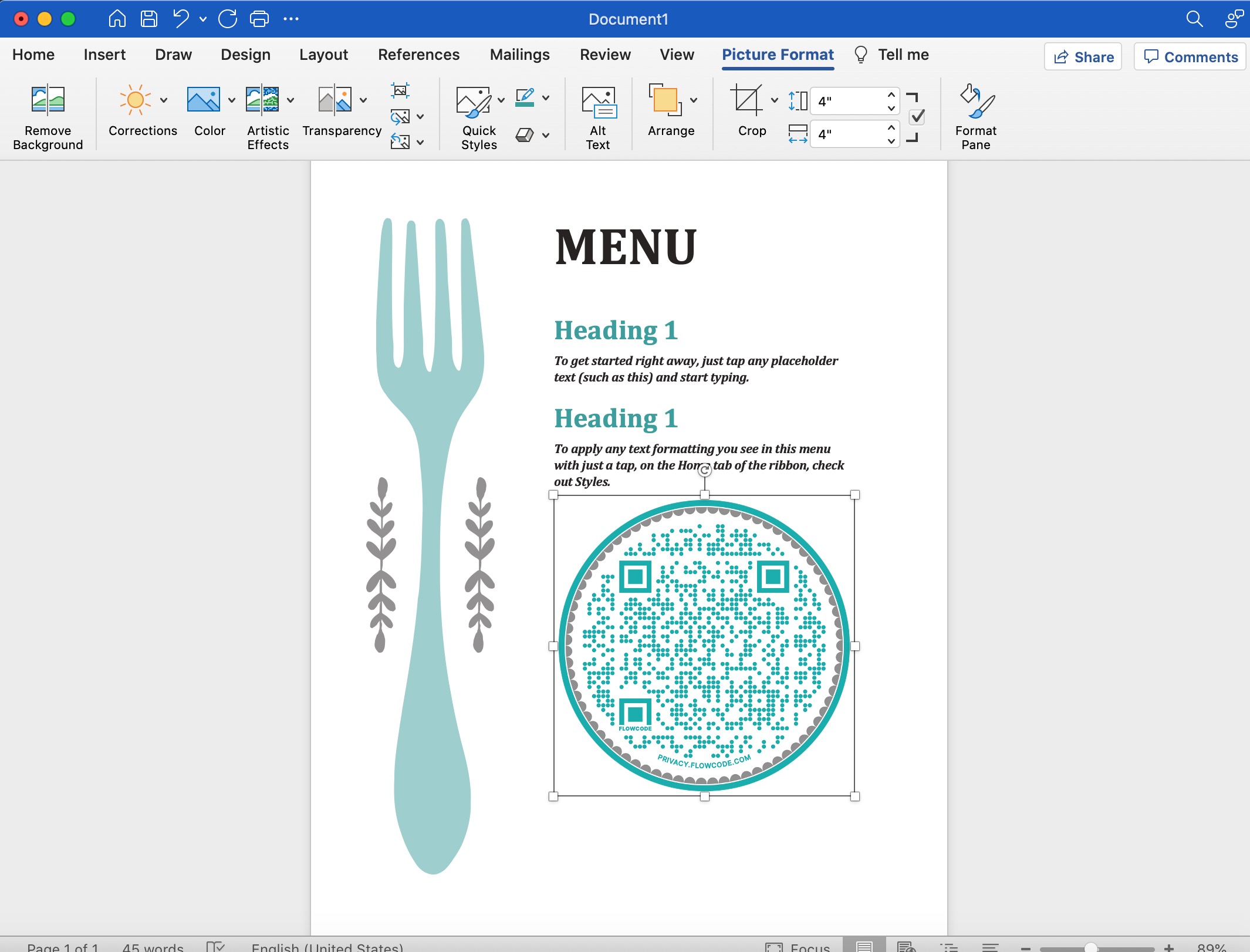 Flowcode on Microsoft word