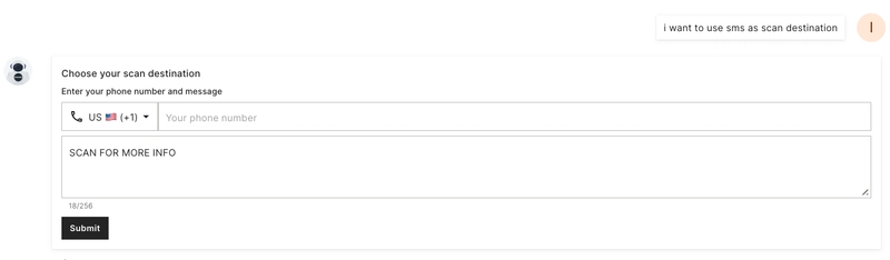 Change scan destination