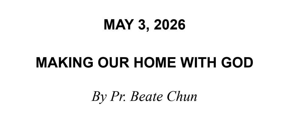 Making Our Home with God