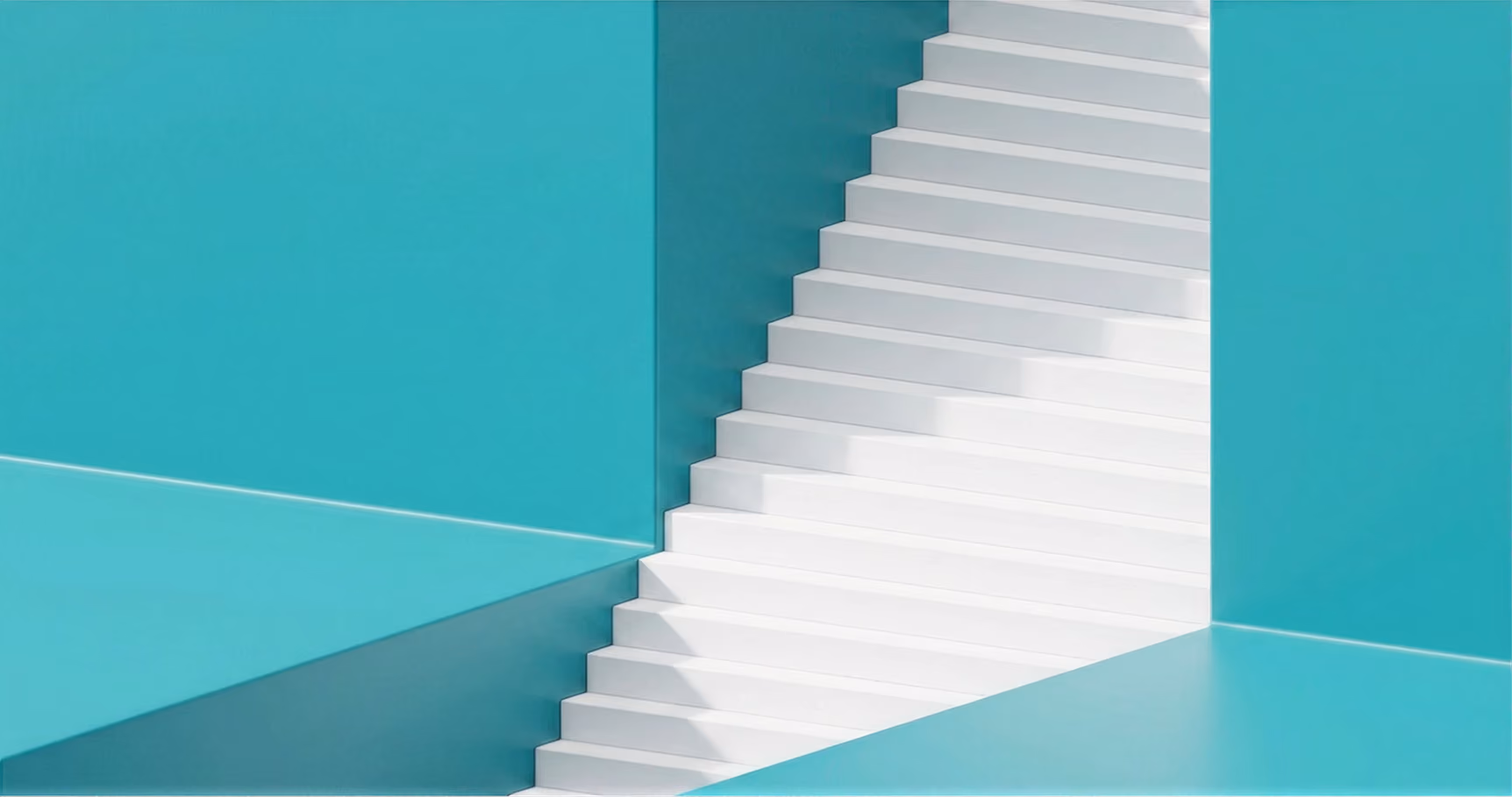A white steps going upward