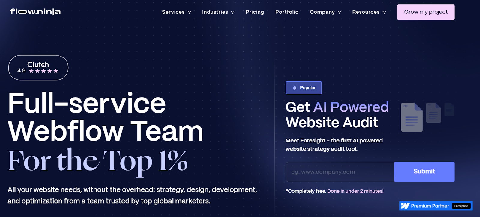 Flow Ninja webflow development agency