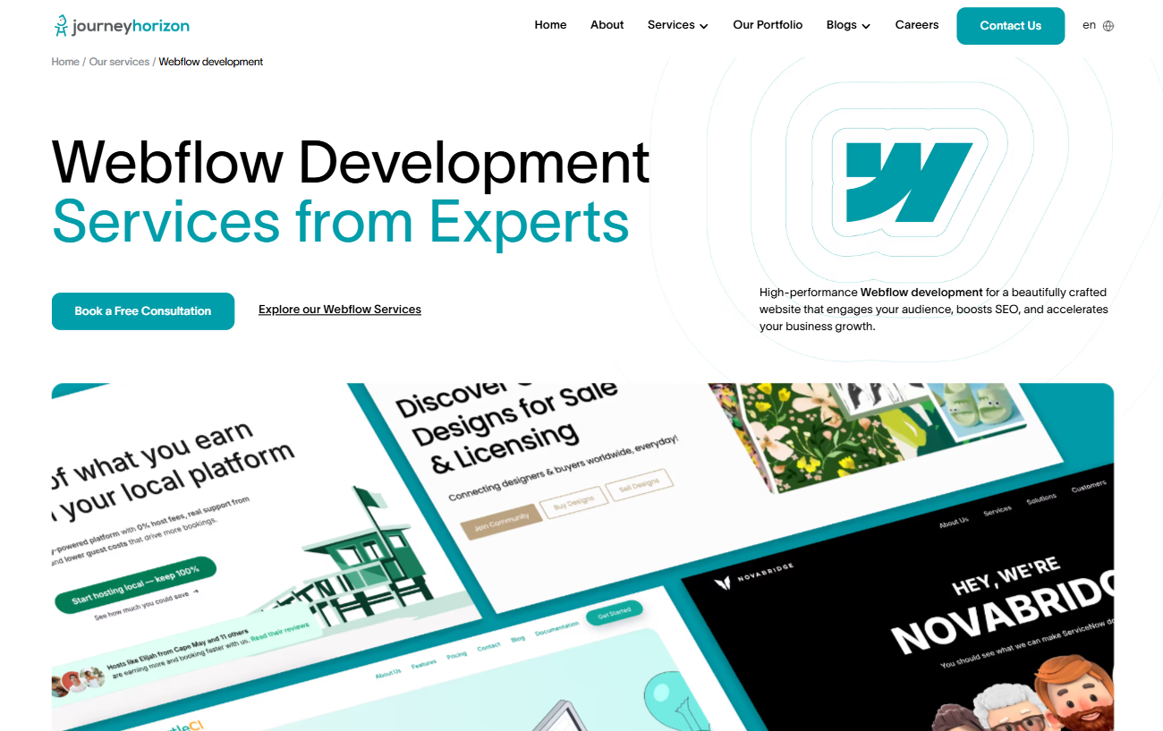 Journeyhorizon webflow development agency