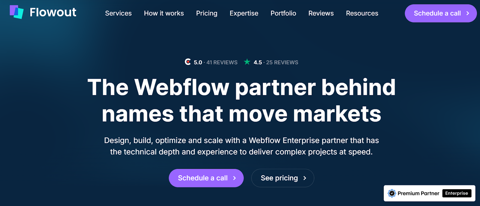 Flowout webflow development agency