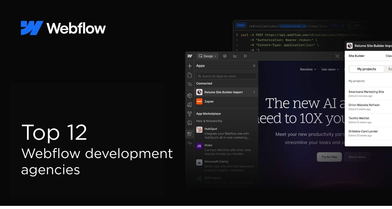 Top 12 Webflow development agencies