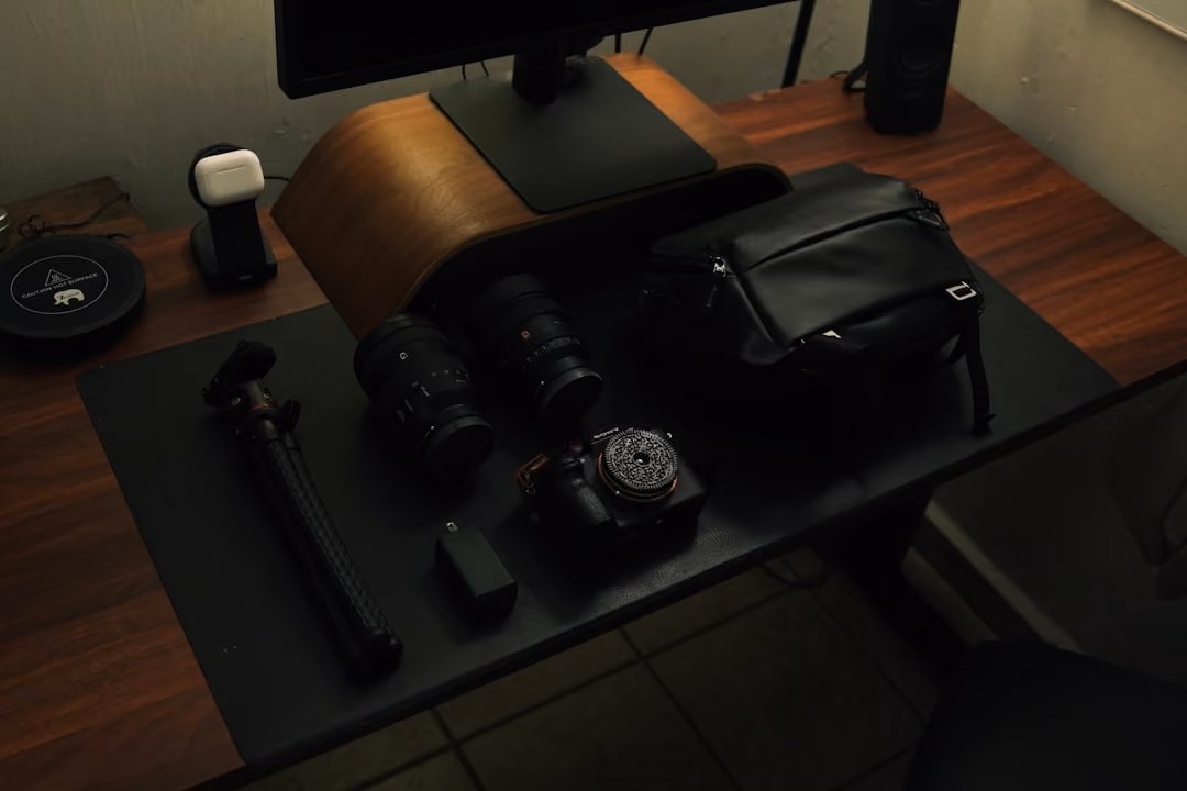 Creative workspace showcasing tools for thoughtful content collaboration