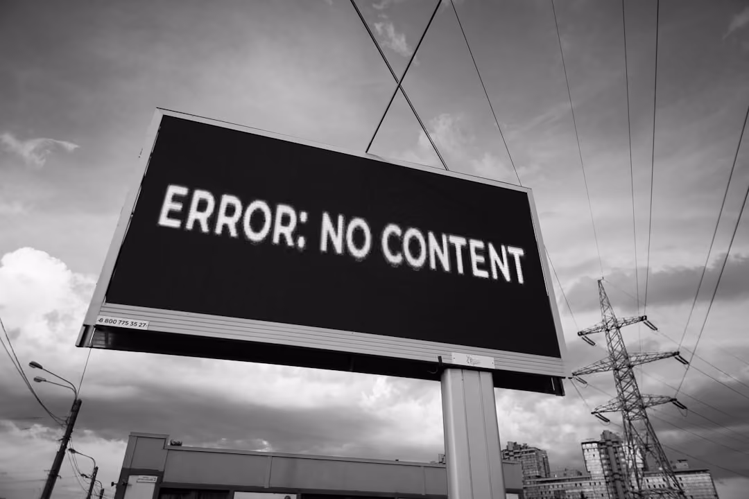 Digital void reflecting the challenges in resolving online visibility issues