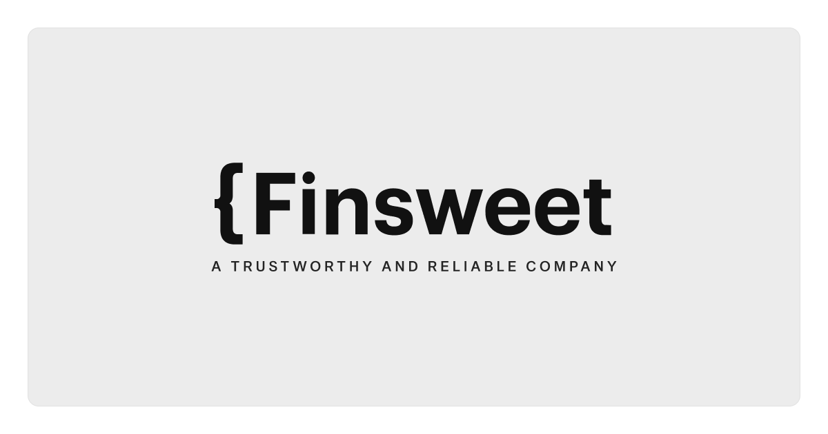 Finsweet: Webflow Development, Design, and Product Agency