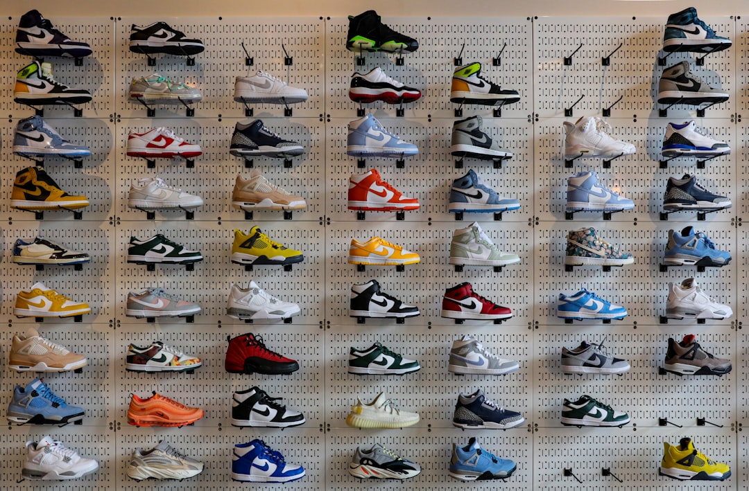 Shoe diversity exemplifying trends and consumer choices in the marketplace dynamic