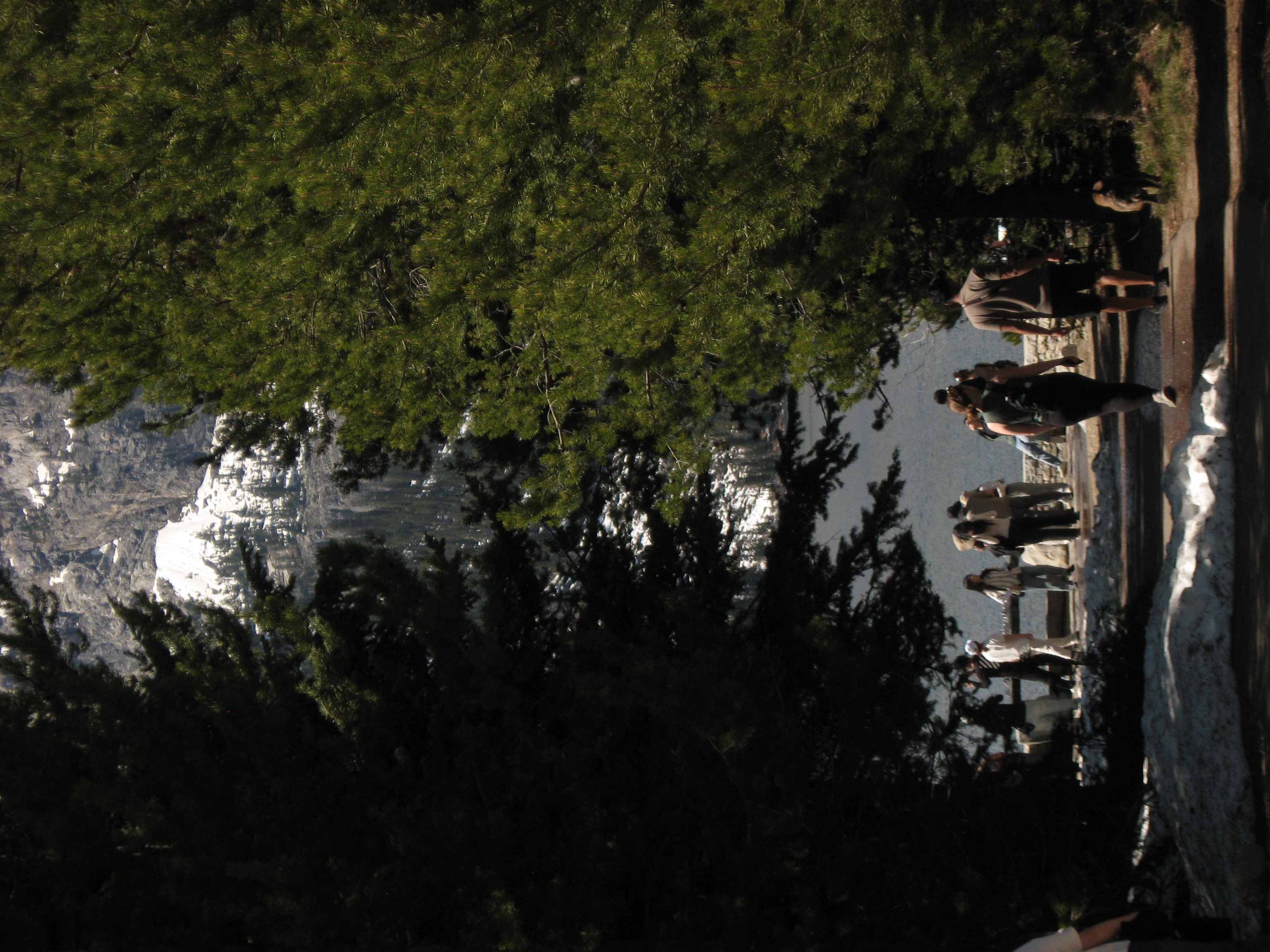 The road to the lake, with snow aside