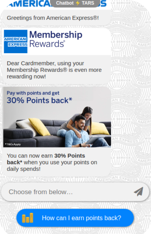 American Express chatbot
