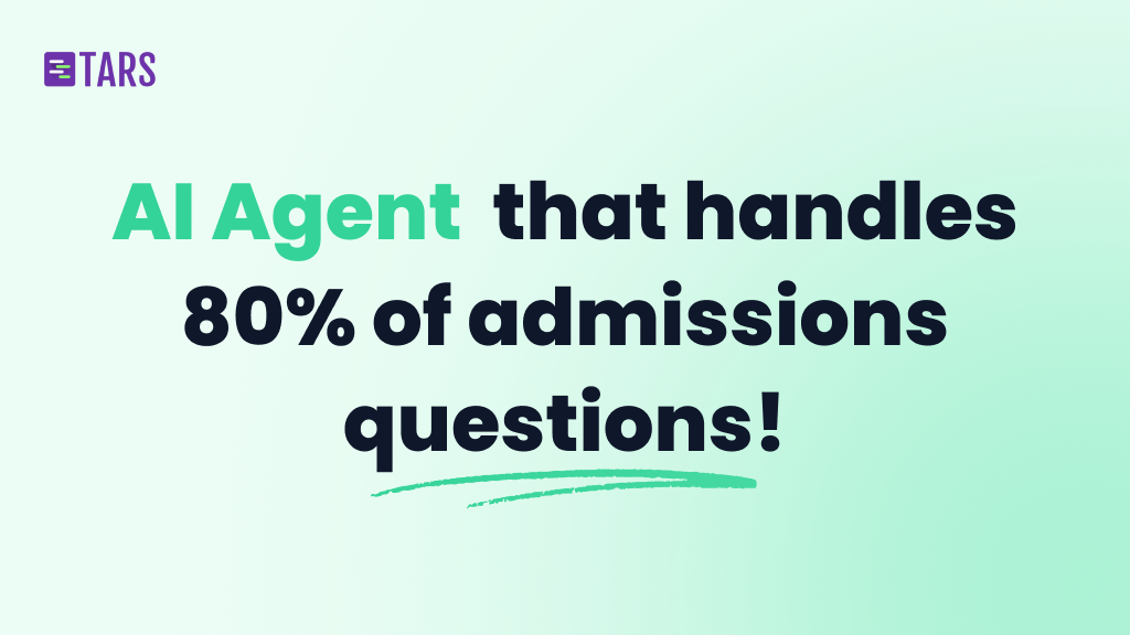AI Agent for the education sector that handles 80% of admissions questions
