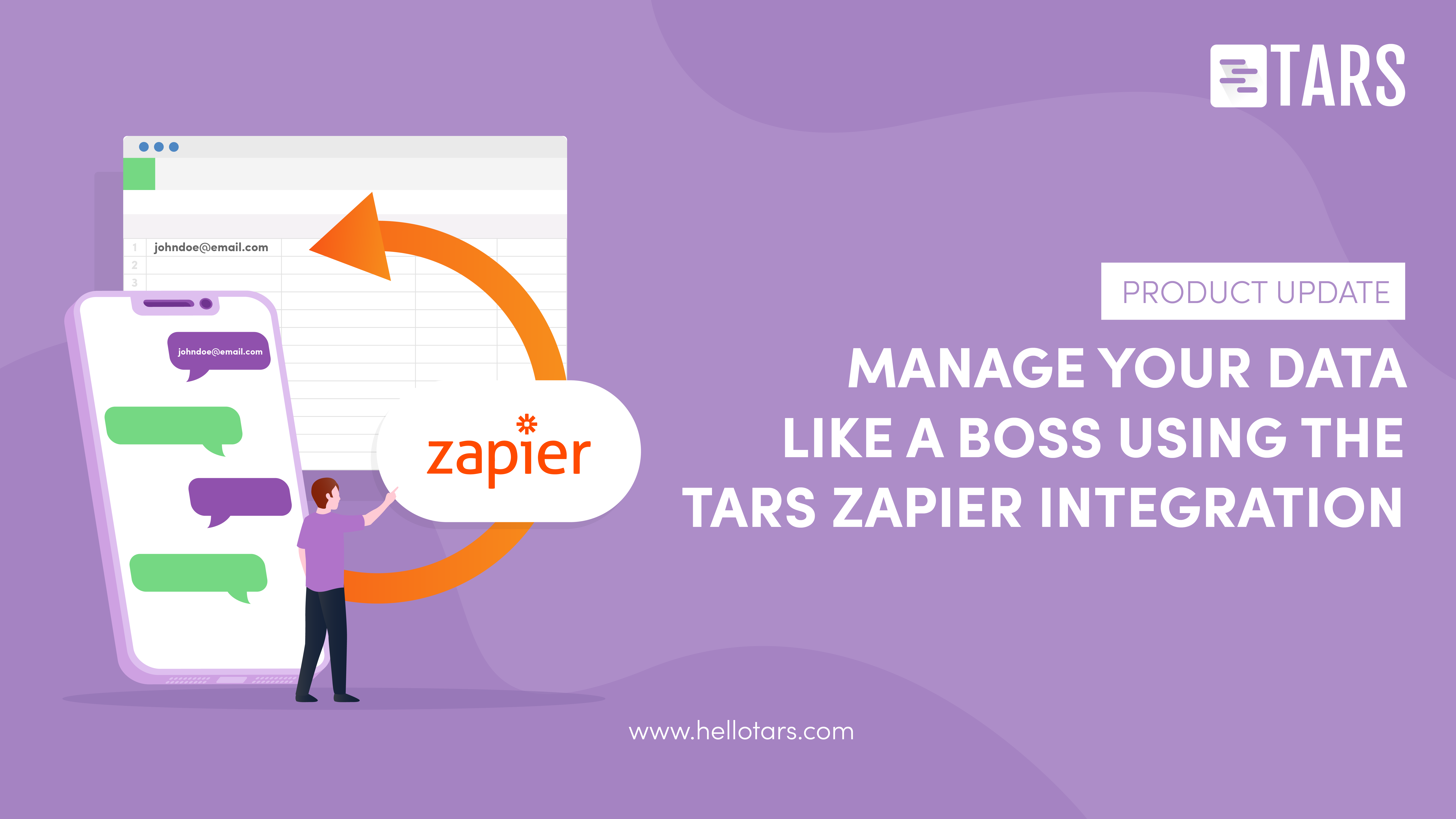[Product Update] Manage Your Data Like a Boss Using the TARS Zapier Integration