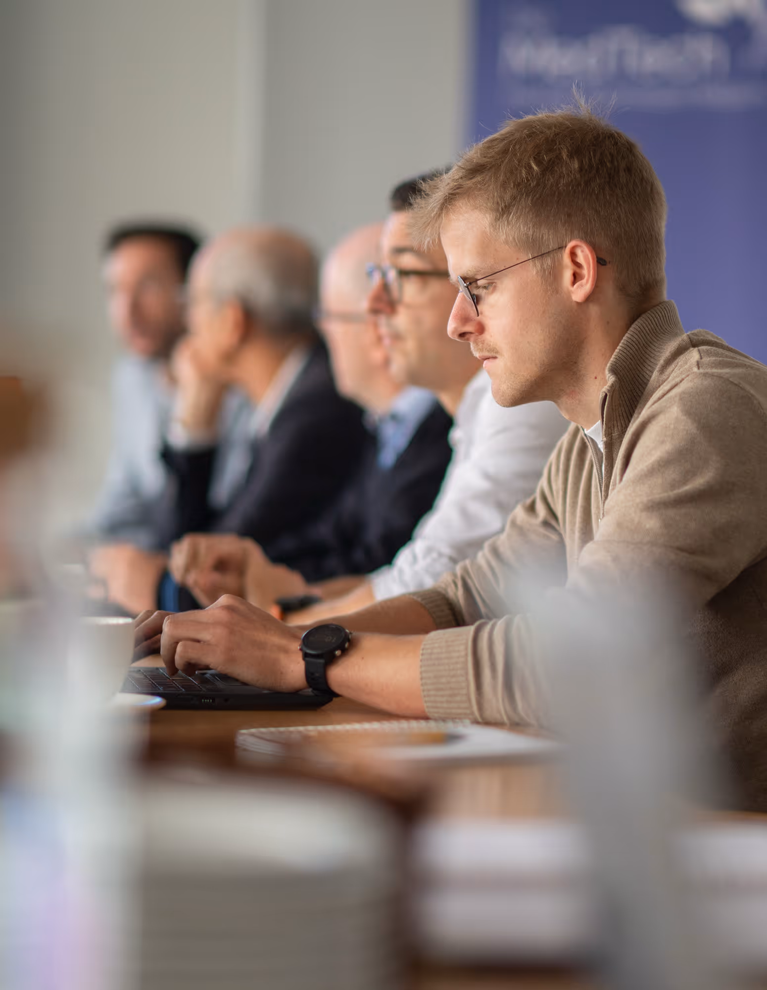 Person working on laptop