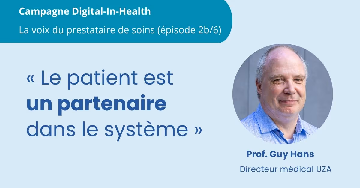 Hans : « Le patient est un partnenaire dans le système »