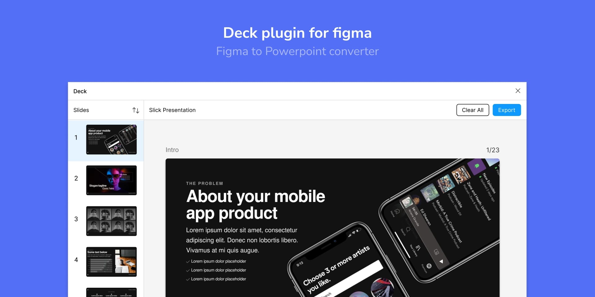 Deck plugin for Figma