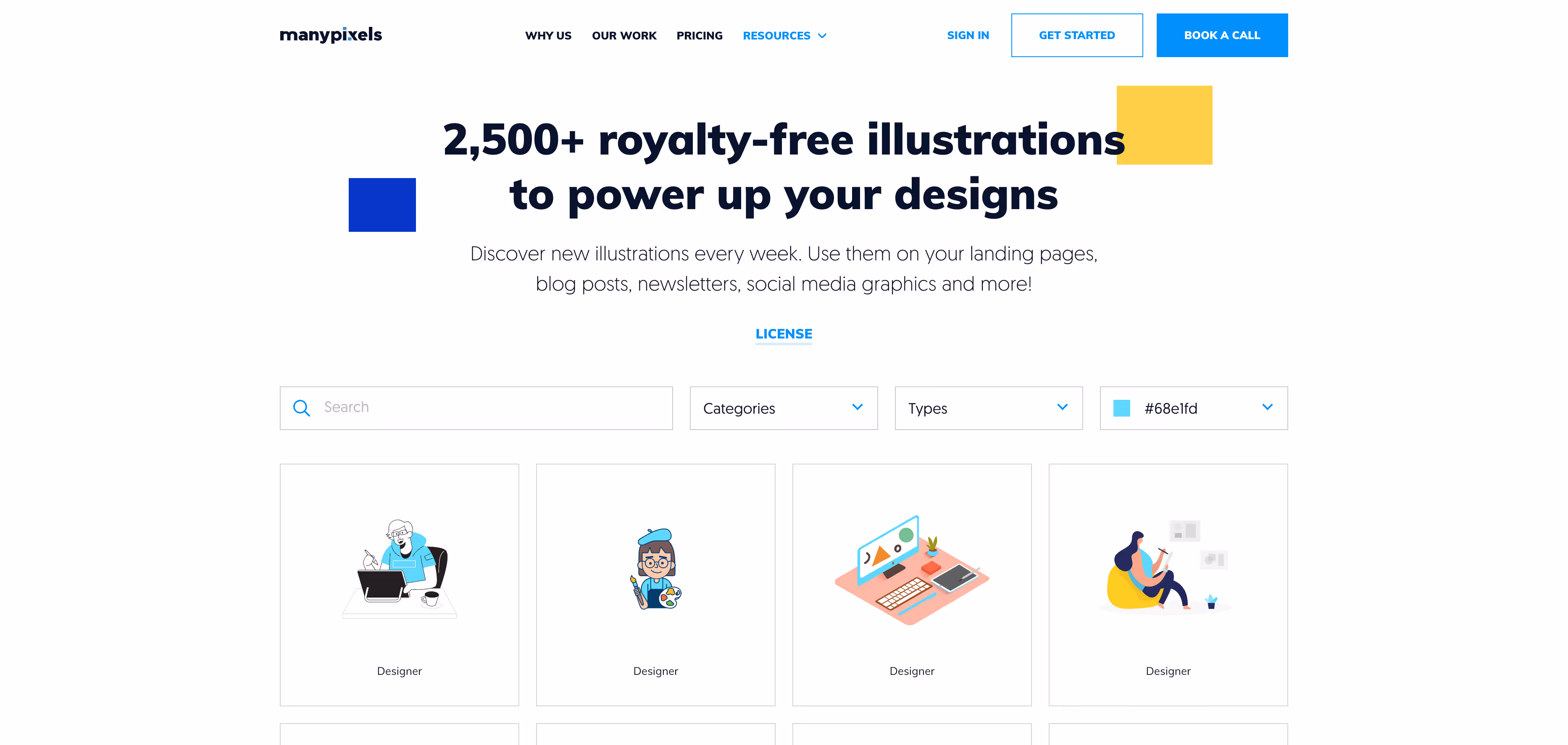 Manypixels Free Illustrations for Marketers and Designers
