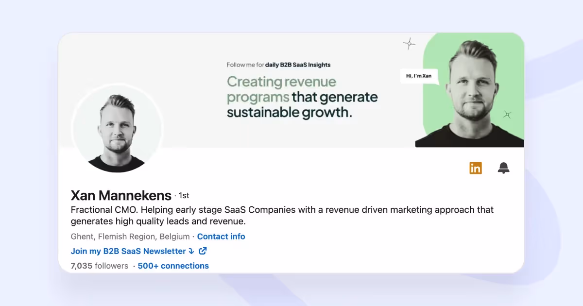 linkedin banner examples xan
