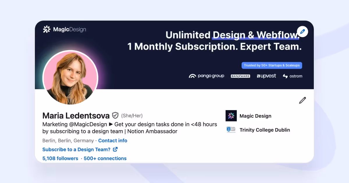 linkedin banner examples maria