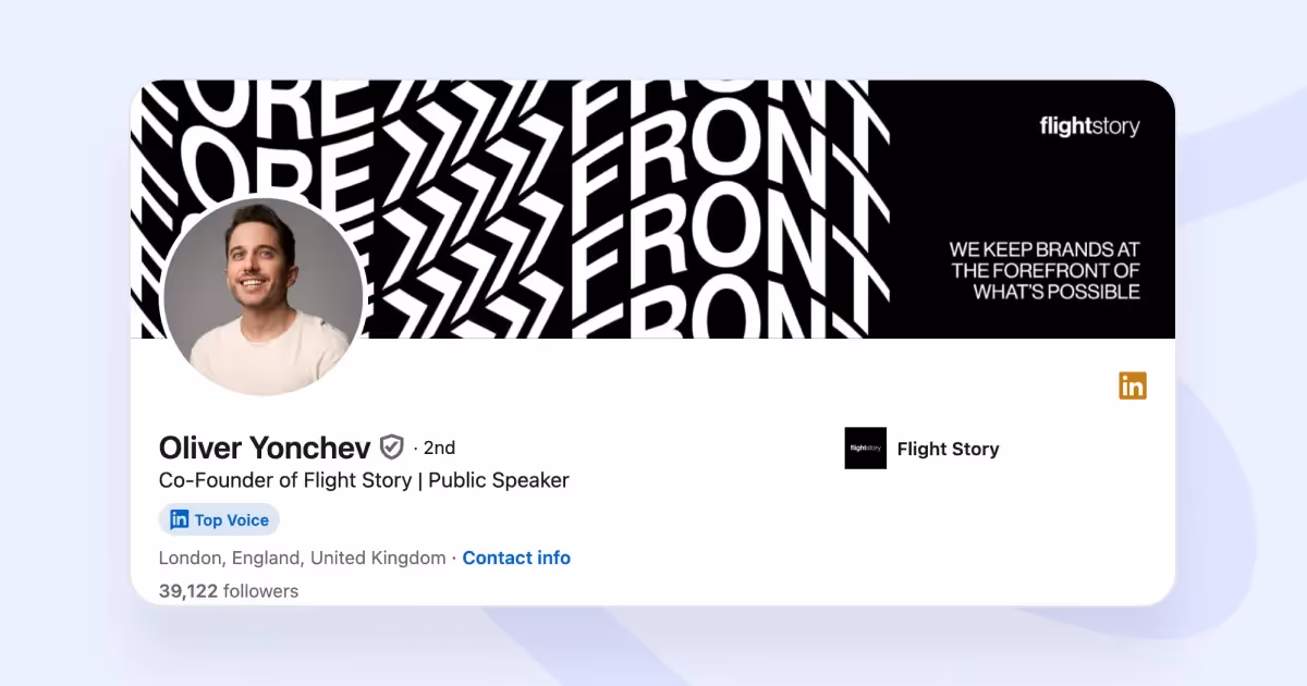 linkedin banner examples oliver