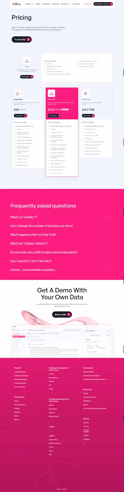 One of the best SaaS pricing page examples​ that features a less minimalistic approach