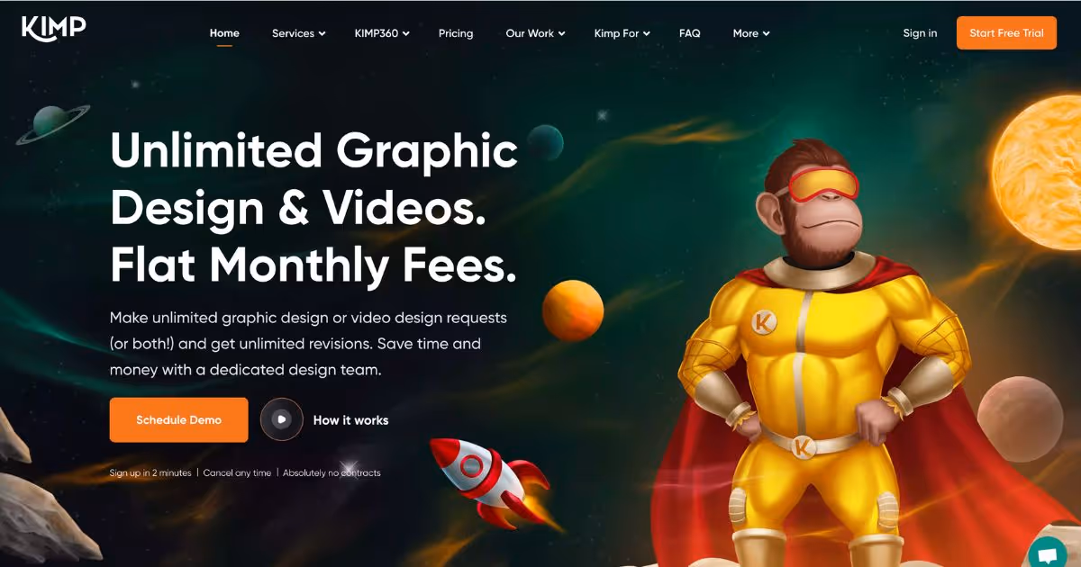kimp platform to outsource graphic design 
