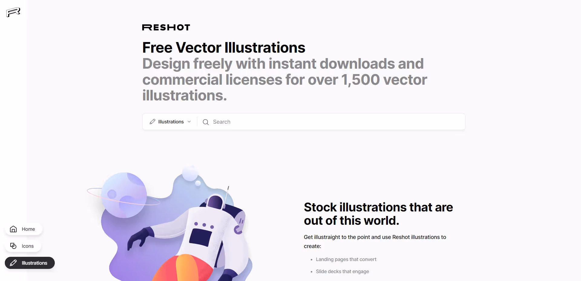 Reshot Free Illustrations for Marketers and Designers