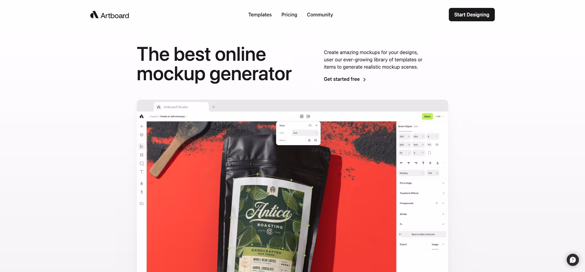 Artboard Studio Mockup Generator-kostenlose-mockups
