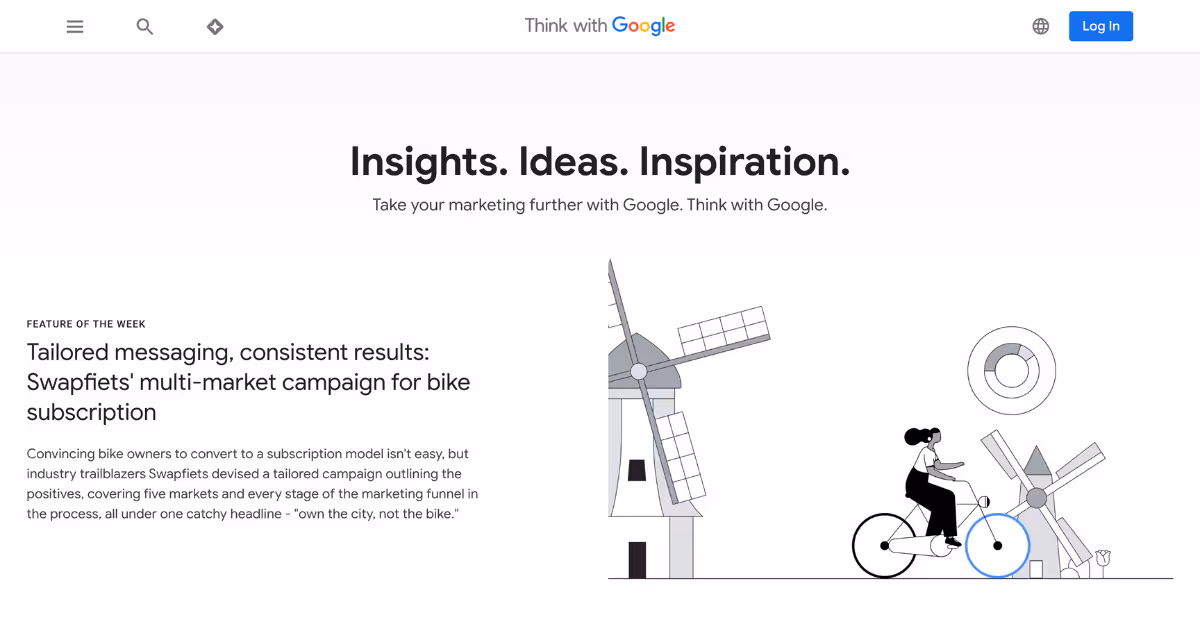 Think with Google market research tool offering digital marketing insight