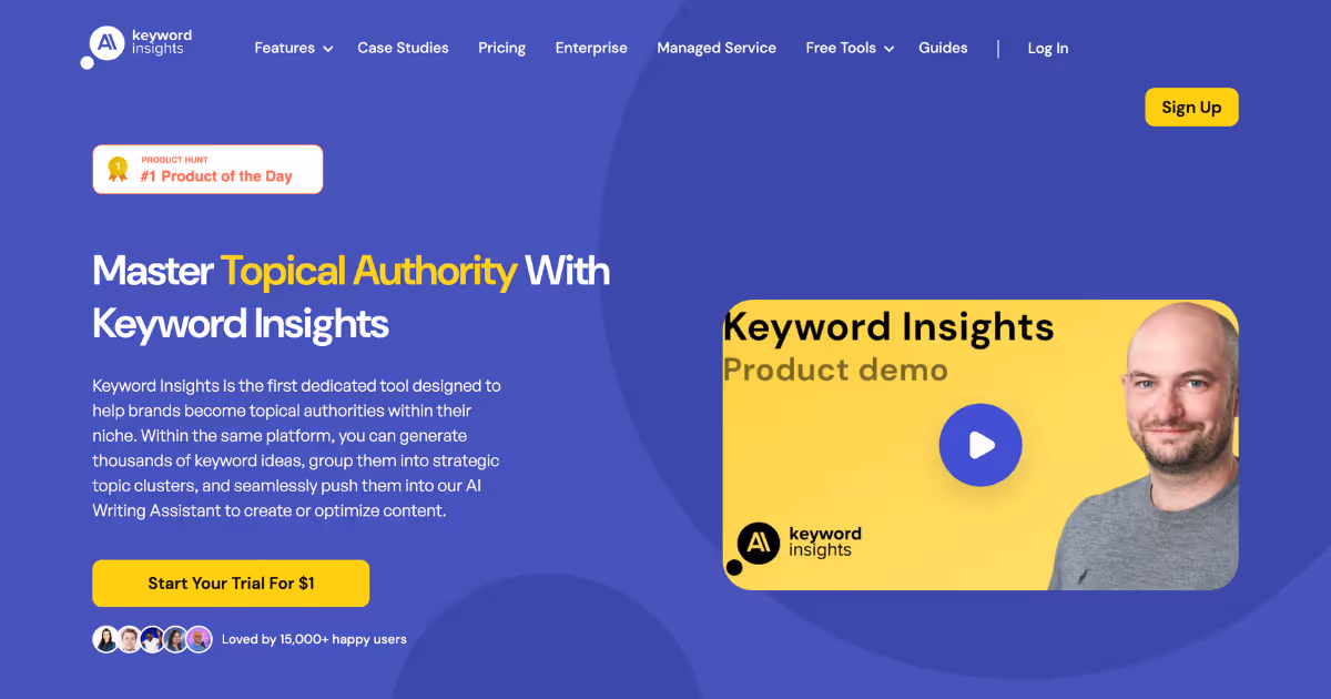 Keyword Insights one of the market research tools for startups