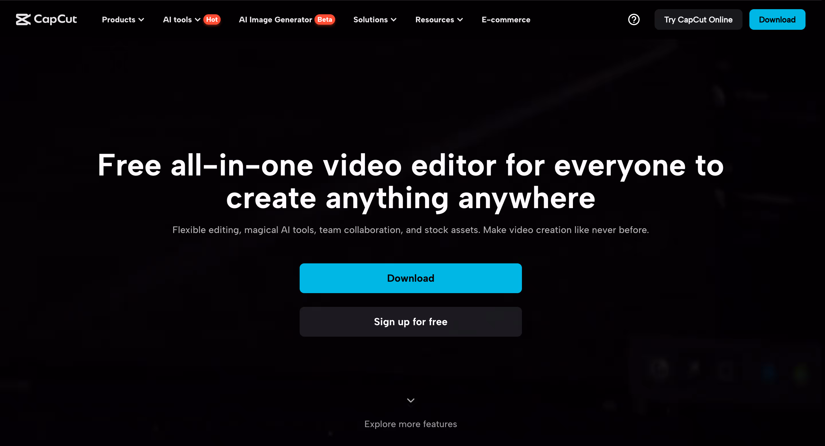 one of the inbound marketing tools called capcut