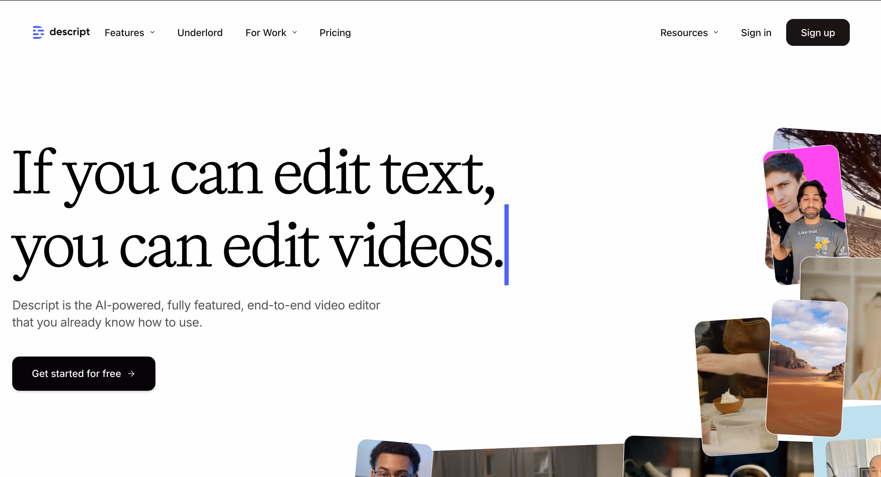 one of the inbound marketing tools called descript