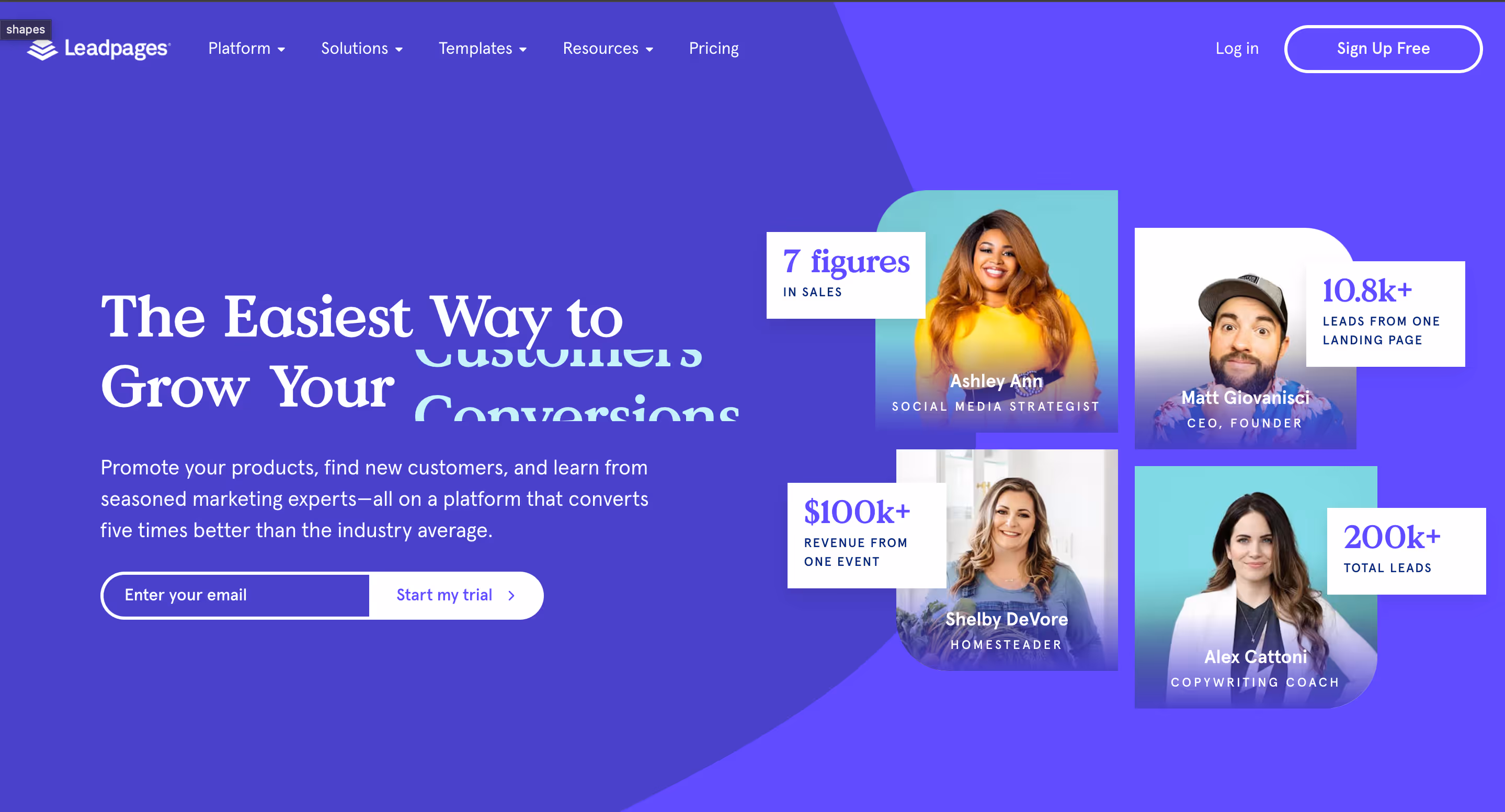 one of the inbound marketing tools called leadpages