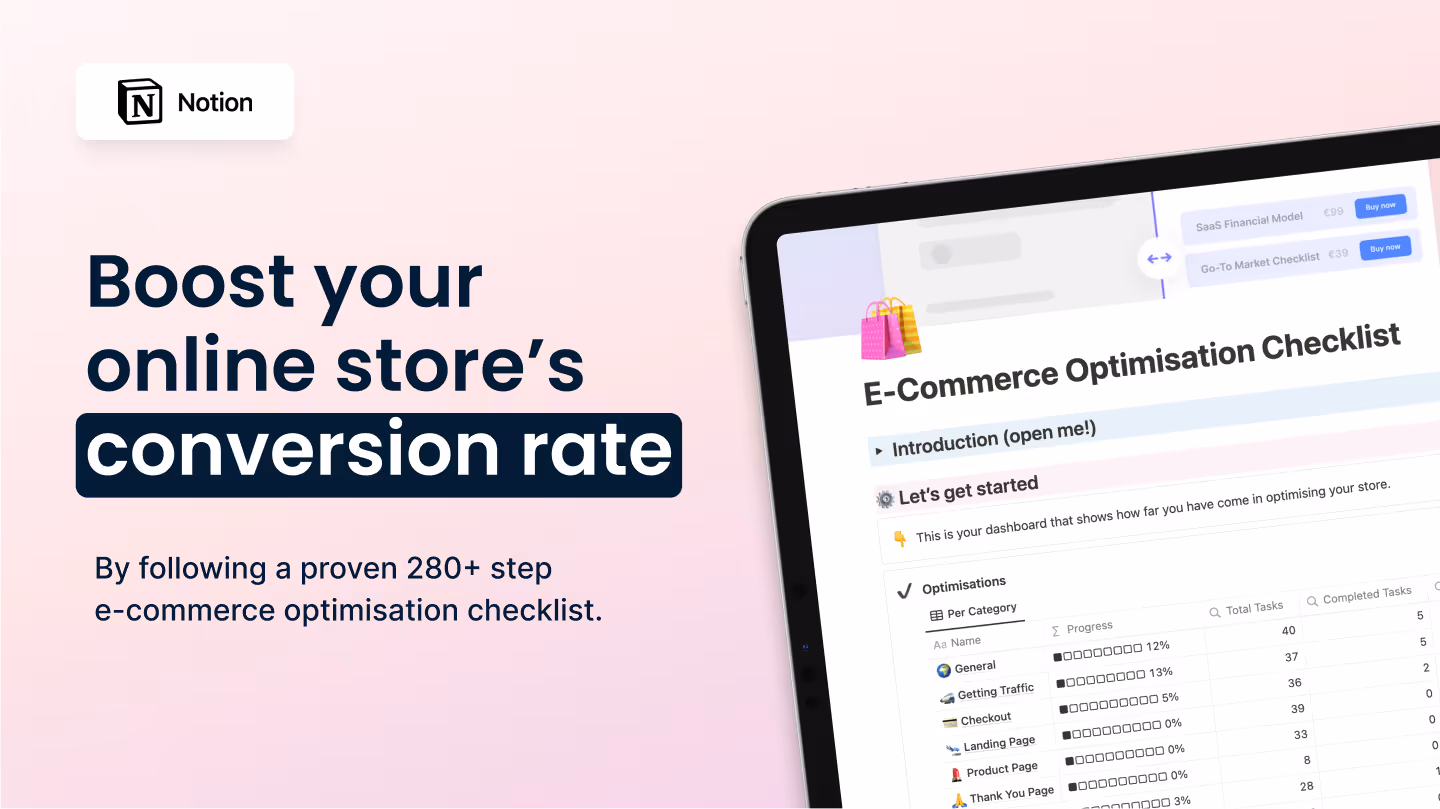 cro conversion rate optimization checklist for ecommerce