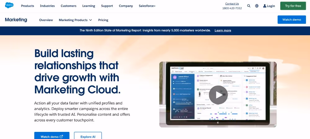 One of the website analytics tools called Salesforce