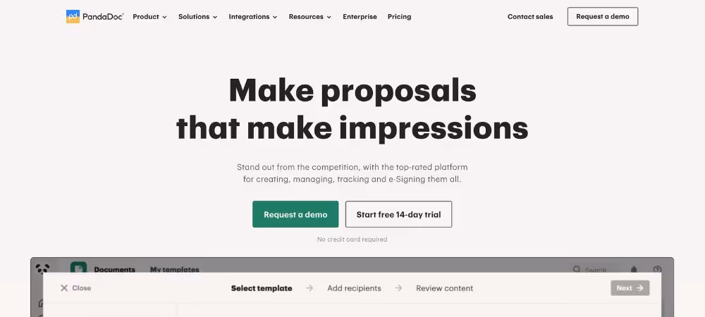 One of the invoice creation and management tools called PandaDoc