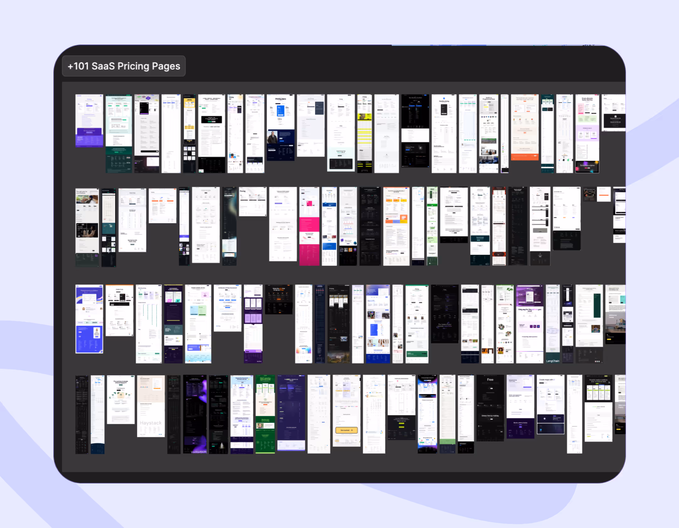 101+ Pricing Pages Swipe File
