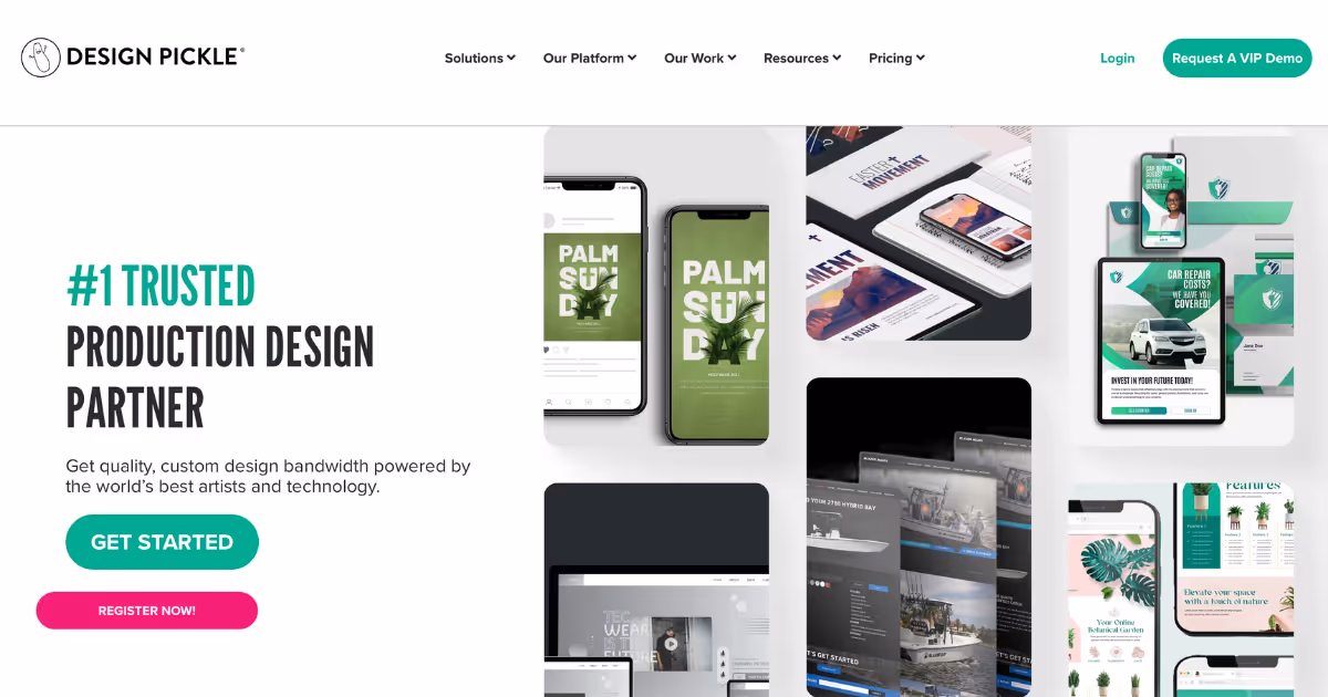 Design Pickle unlimited graphic design services dashboard