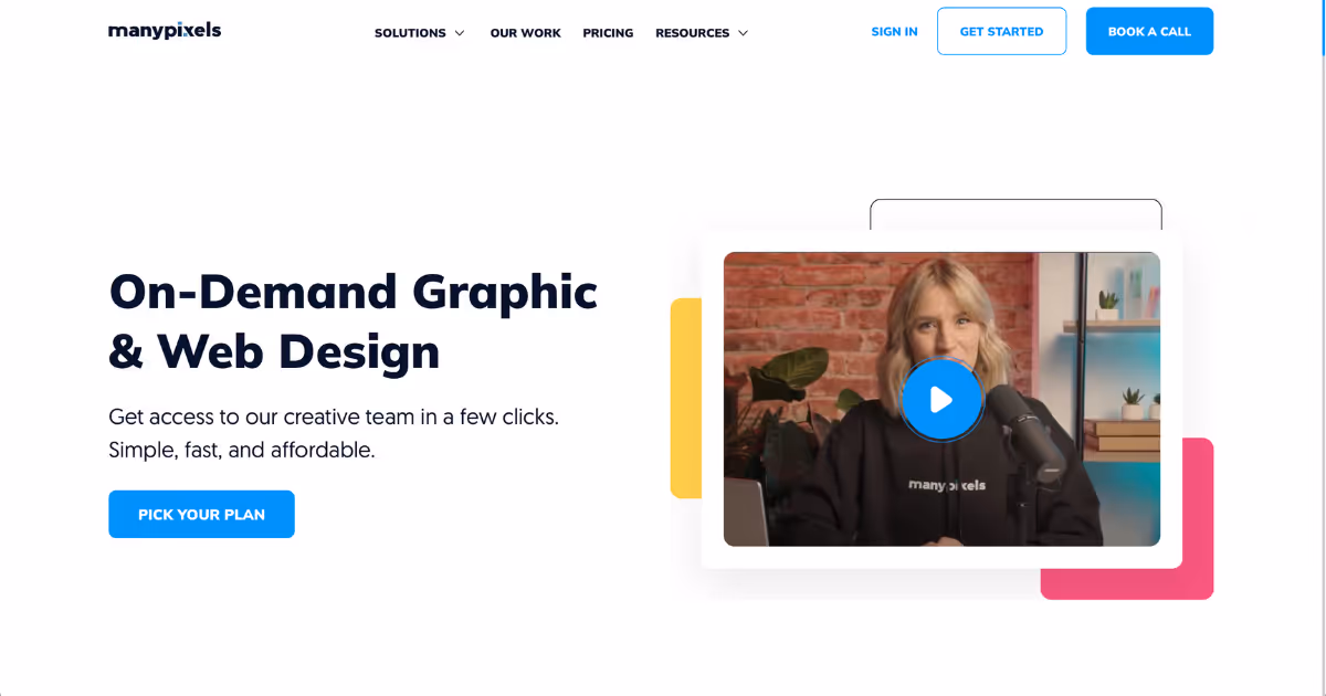 Manypixels unlimited graphic design services preview