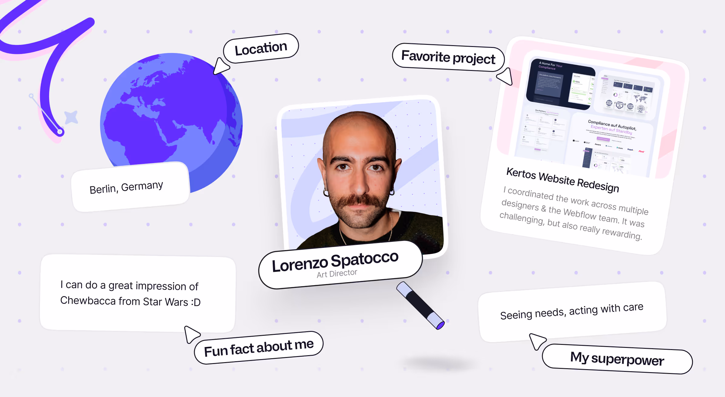 Introduction to Lorenzo, an art director at magier - a creative design subscription.
