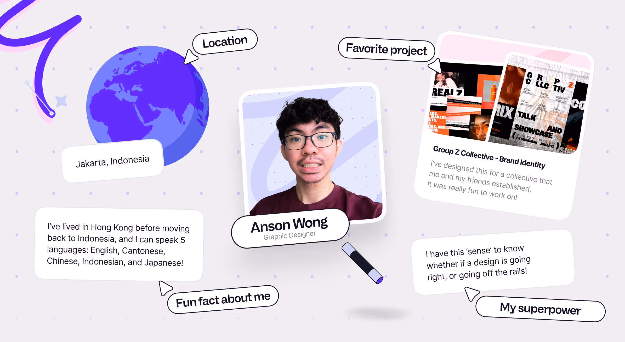 anson landing page and brand designer at magier intro