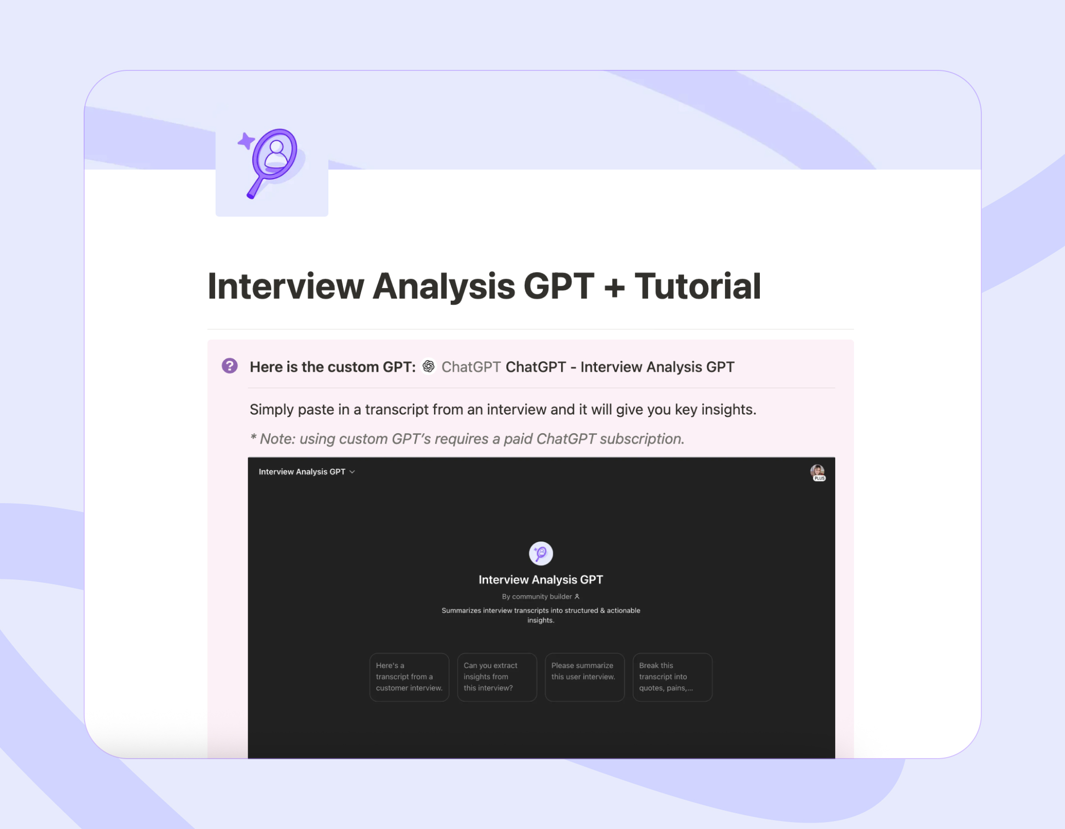 Interview Analysis GPT
