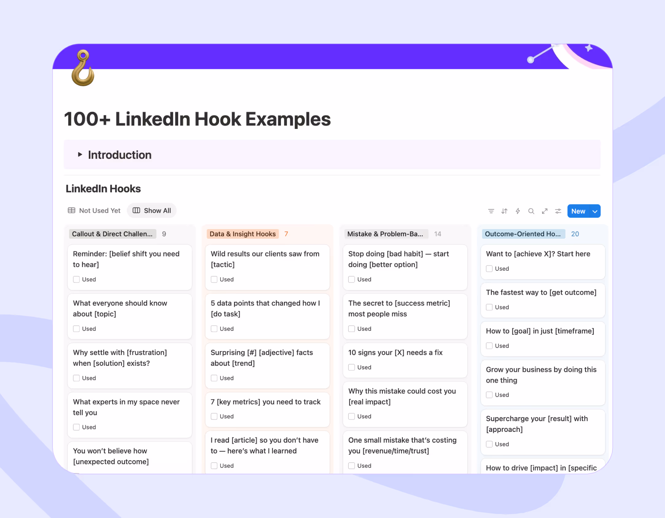 100+ LinkedIn Hooks
