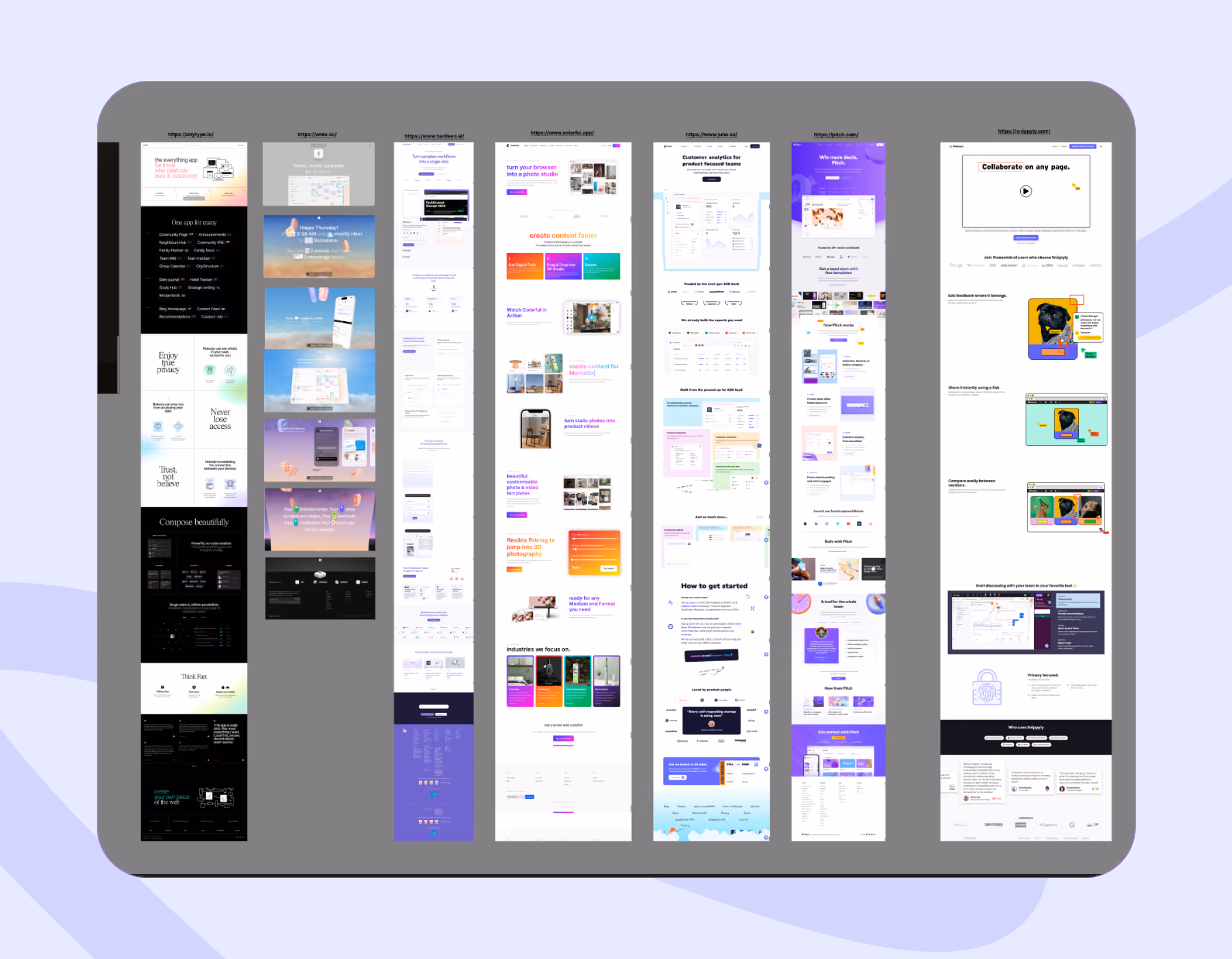 50+ Landing Pages Swipe File