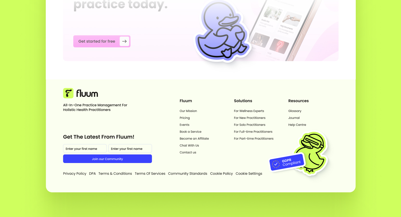Fluum web design