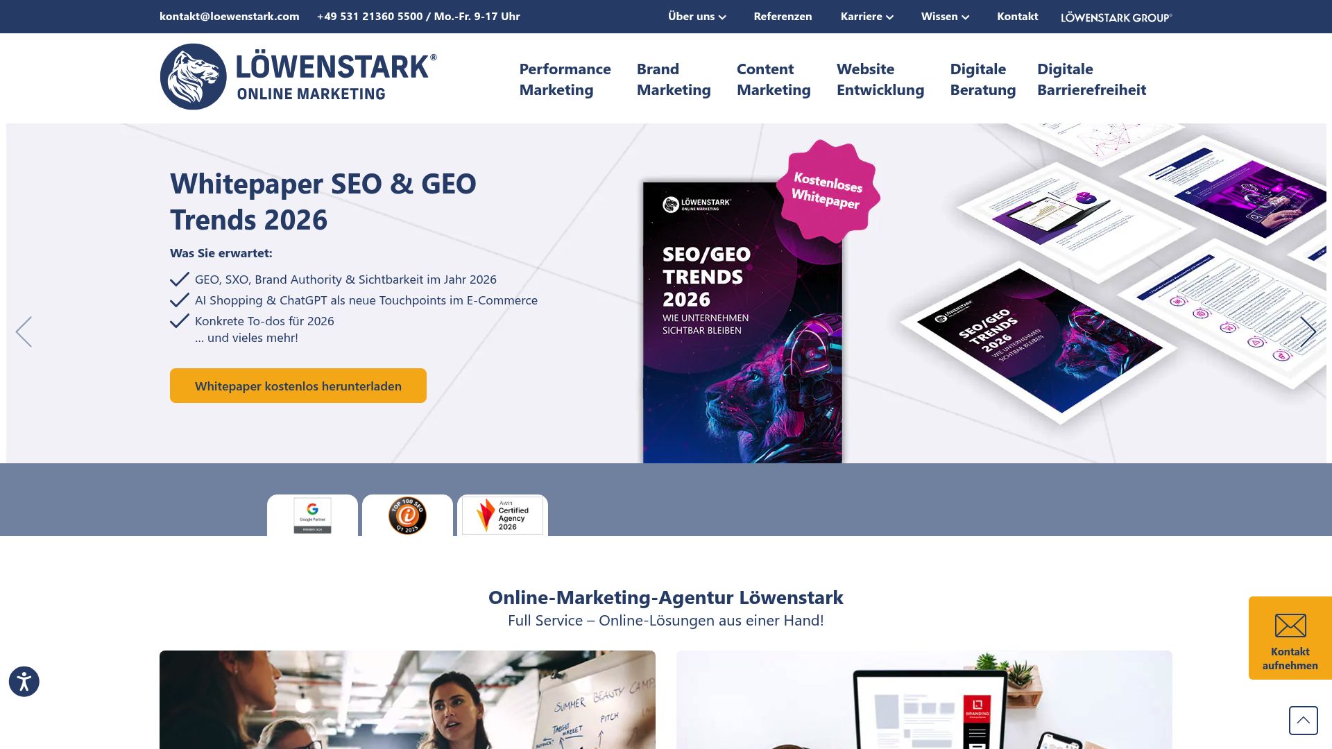 Löwenstark Online Marketing – KI-gestütztes Performance Marketing