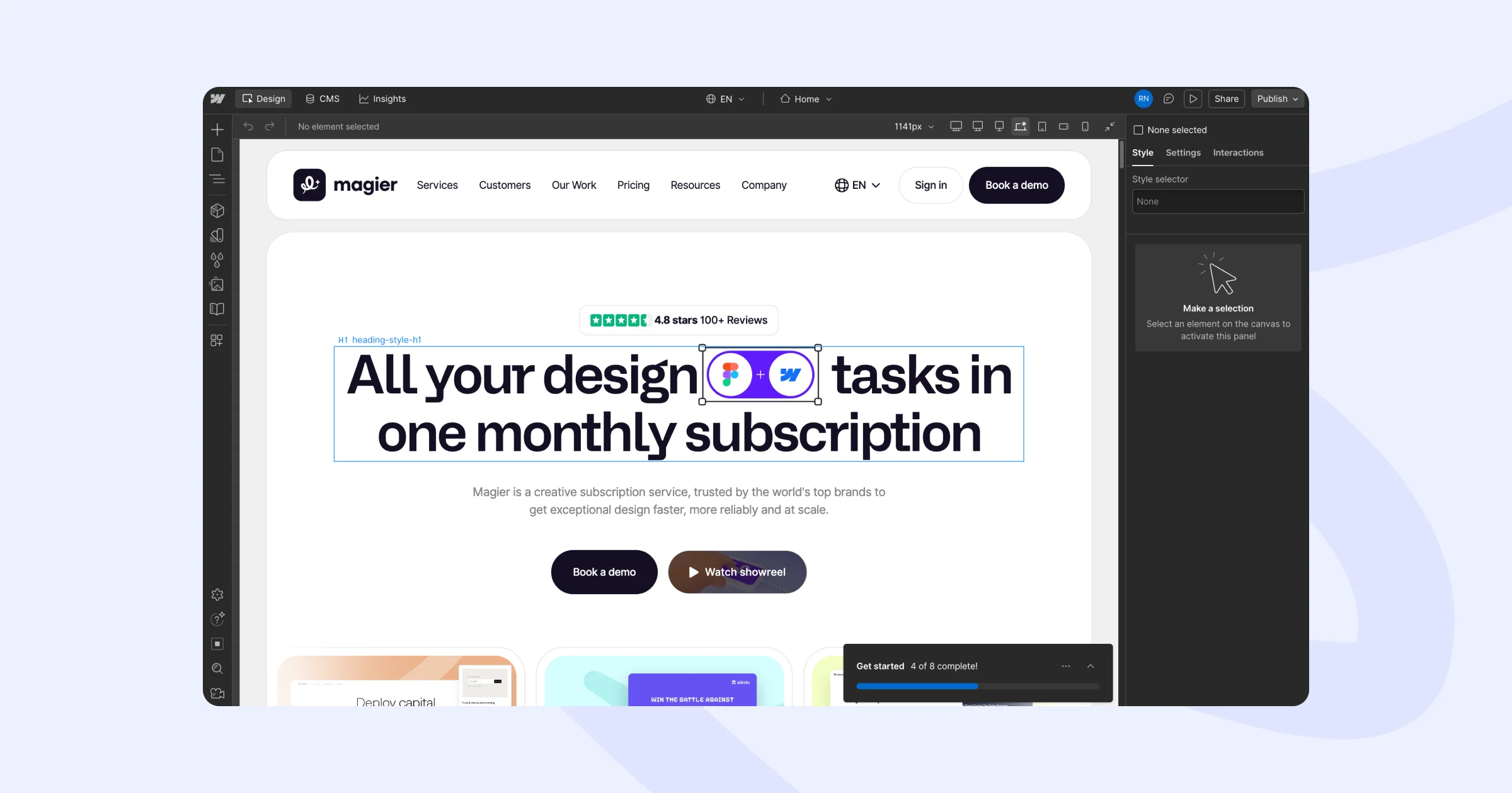 WordPress admin dashboard showing Posts, Pages, Plugins, Appearance, and site health controls