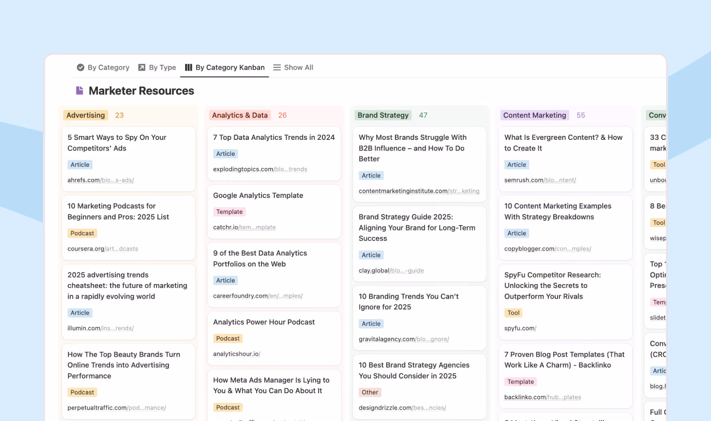 600+ Marketer Resources (Notion Template)