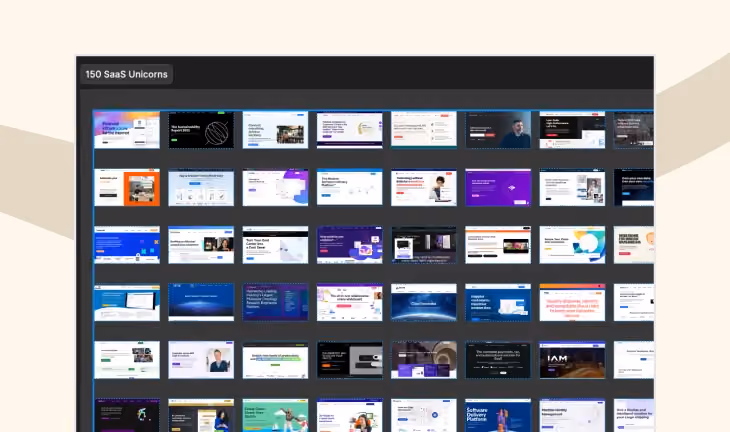 150+ SaaS Unicorn Landing Pages